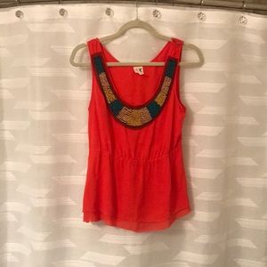 Anthropologie coral top!